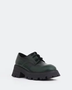 Lace-up-L'INTERVALLE Bieber Green Leather