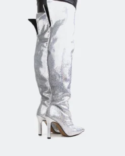 Over-the-knee-L'INTERVALLE Blakely Silver Sequins