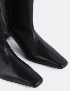 Tall Boots-L'INTERVALLE Blanzy Black Leather