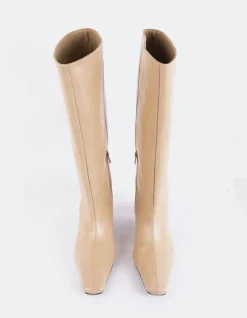 Tall Boots-L'INTERVALLE Blanzy Camel Leather