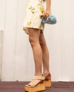 Wood Sandals-L'INTERVALLE Blaze Nude Multi Suede