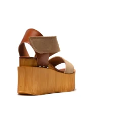 Wood Sandals-L'INTERVALLE Blaze Nude Multi Suede