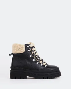 Lace-up|Ankle Boots-L'INTERVALLE Blues Black Leather