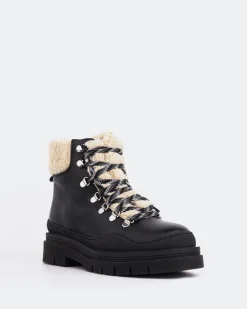 Lace-up|Ankle Boots-L'INTERVALLE Blues Black Leather
