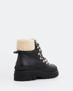 Lace-up|Ankle Boots-L'INTERVALLE Blues Black Leather