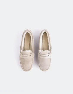 Loafers-L'INTERVALLE Bobble Taupe Suede