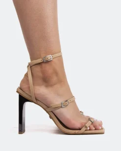 Strappy|High Heels-L'INTERVALLE Bonaparte Camel Leather