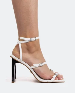 Strappy|High Heels-L'INTERVALLE Bonaparte White Leather