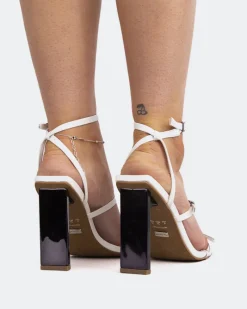 Strappy|High Heels-L'INTERVALLE Bonaparte White Leather