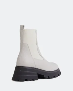 Chelsea|Ankle Boots-L'INTERVALLE Bootle Off White Leather