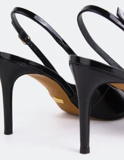Slingbacks-L'INTERVALLE Borage Black Patent