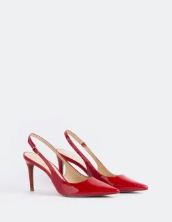 Slingbacks-L'INTERVALLE Borage Red Patent