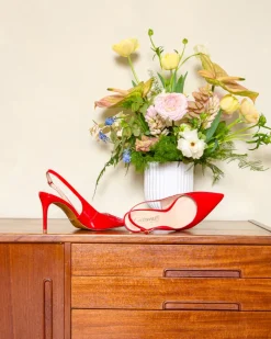 Slingbacks-L'INTERVALLE Borage Red Patent