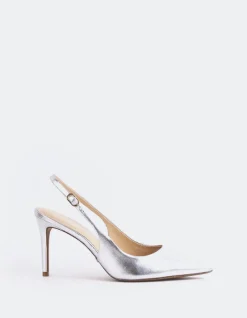 Slingbacks-L'INTERVALLE Borage Silver Leather