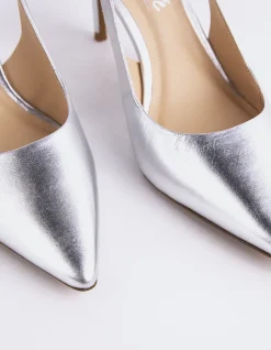 Slingbacks-L'INTERVALLE Borage Silver Leather