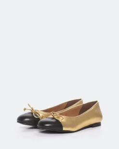 Ballerinas-L'INTERVALLE Bory Gold Leather