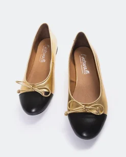 Ballerinas-L'INTERVALLE Bory Gold Leather