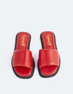 Flats-L'INTERVALLE Bosnia Red Leather