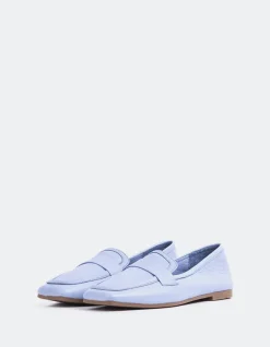 Loafers-L'INTERVALLE Brescia Blue Leather