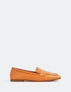 Loafers-L'INTERVALLE Brescia Orange Leather