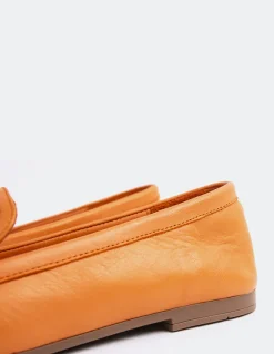 Loafers-L'INTERVALLE Brescia Orange Leather