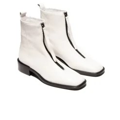 Ankle Boots-L'INTERVALLE Bruges White Leather