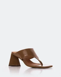 Mules-L'INTERVALLE Bulevar Camel Leather