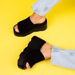 Wedges|Mules-L'INTERVALLE Bunny Yellow Leather
