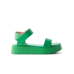 Platform|Mid Heels-L'INTERVALLE Buttercup Green Leather