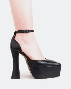 Platforms-L'INTERVALLE Cabaret Black Leather/Cuir Noir