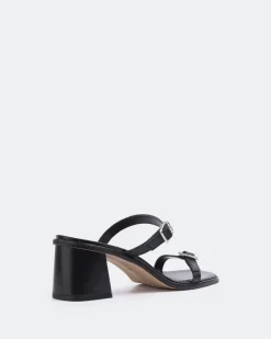 Mid Heels-L'INTERVALLE Cagliari Black Leather