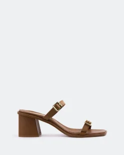 Mid Heels-L'INTERVALLE Cagliari Tan Leather