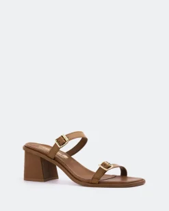Mid Heels-L'INTERVALLE Cagliari Tan Leather