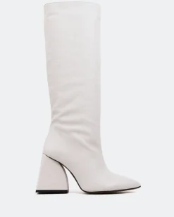 Tall Boots-L'INTERVALLE Camus Off White Leather