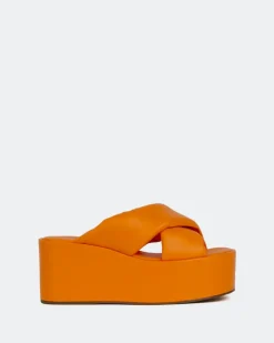 Platform-L'INTERVALLE Casa Orange Leather