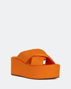 Platform-L'INTERVALLE Casa Orange Leather
