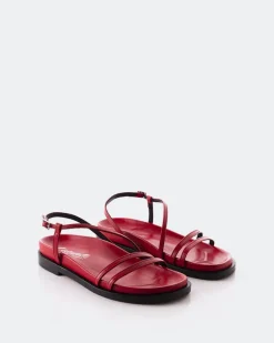 Flats-L'INTERVALLE Cassiane Red Leather