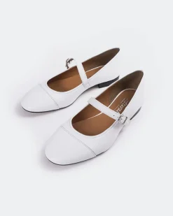Mary-jane-L'INTERVALLE Causeway White Leather