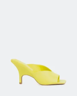 Mules-L'INTERVALLE Caviana, Yellow Leather/Cuir Jaune