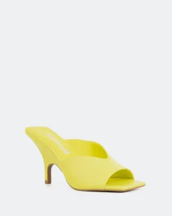 Mules-L'INTERVALLE Caviana, Yellow Leather/Cuir Jaune