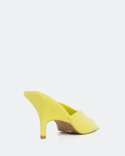 Mules-L'INTERVALLE Caviana, Yellow Leather/Cuir Jaune
