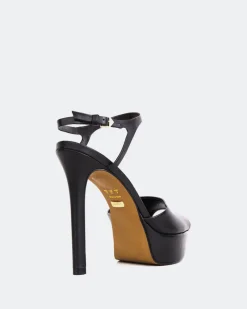 Platform|High Heels-L'INTERVALLE Cavo Black Leather
