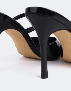 Mules-L'INTERVALLE Celandine Black Naplack