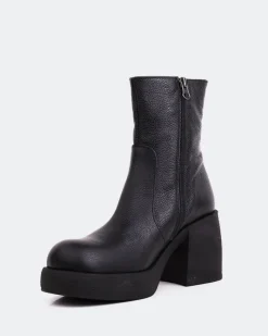 Ankle Boots-L'INTERVALLE Chamonix Black Leather