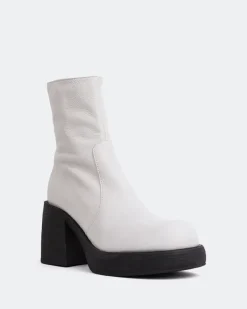 Ankle Boots-L'INTERVALLE Chamonix Off White Leather