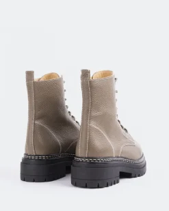 Ankle Boots-L'INTERVALLE Chandler Taupe Leather