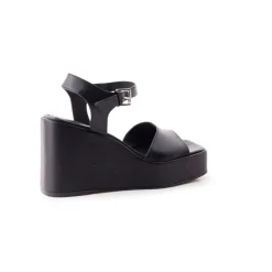 Wedges-L'INTERVALLE Chiado Black Leather