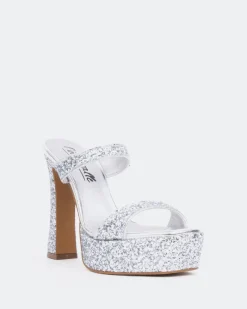 Platform-L'INTERVALLE Chiuri, Silver Glitter/Briller Argenté