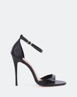 High Heels-L'INTERVALLE Cintia Black Leather