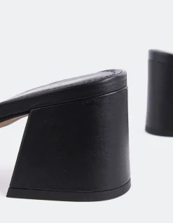 Mid Heels|Mules-L'INTERVALLE Clarabelle Black Leather